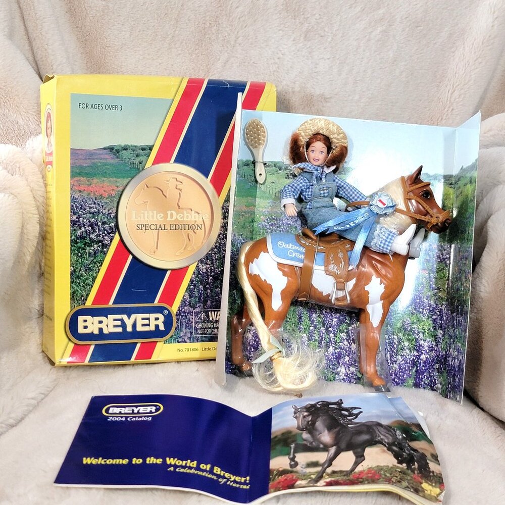 Breyer Little Debbie Special Edition Pony & Rider Set 2004 701806 Oatmeal Creme